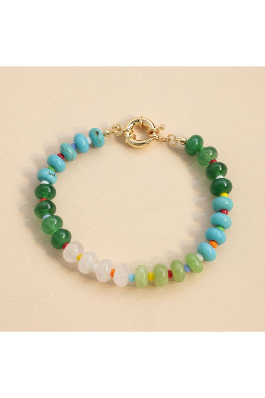 Coastal Jade Beaded Bracelet