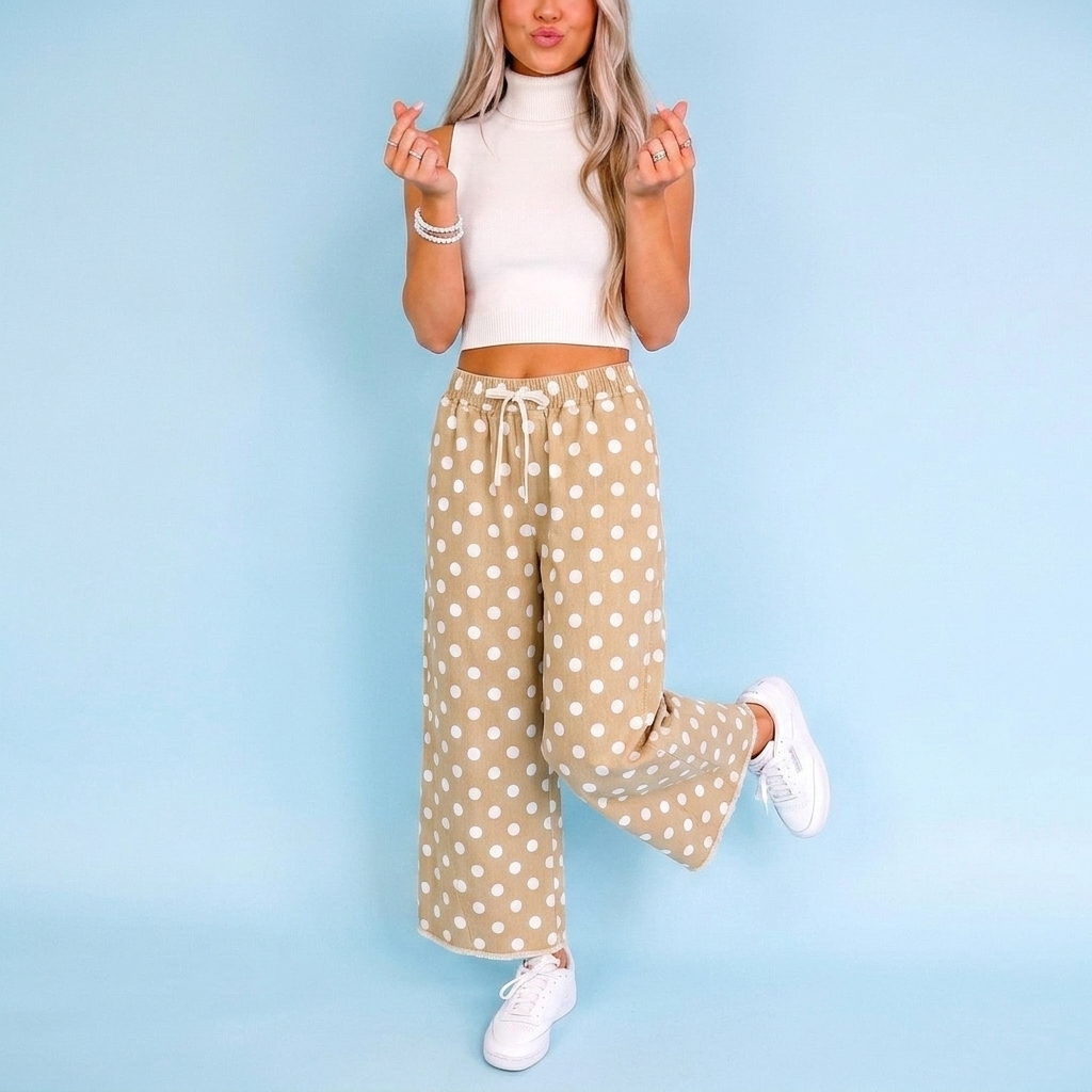 Polka Dot Breeze Wide Leg Pants