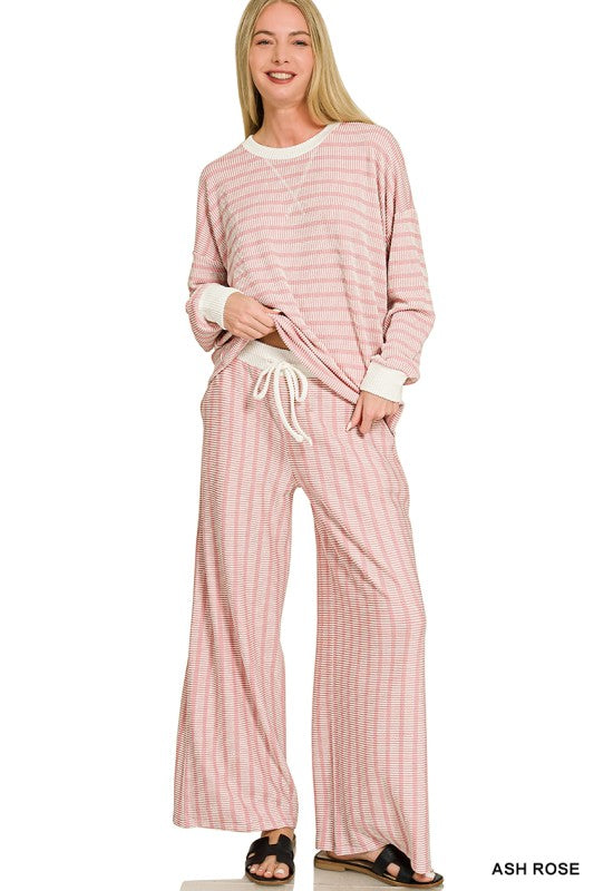 Easy Does It Striped Lounge Set