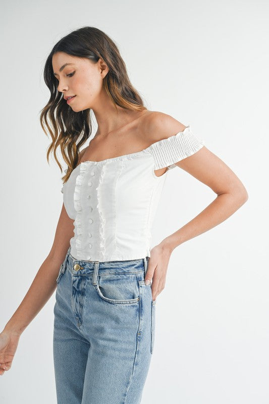 Corset button top
