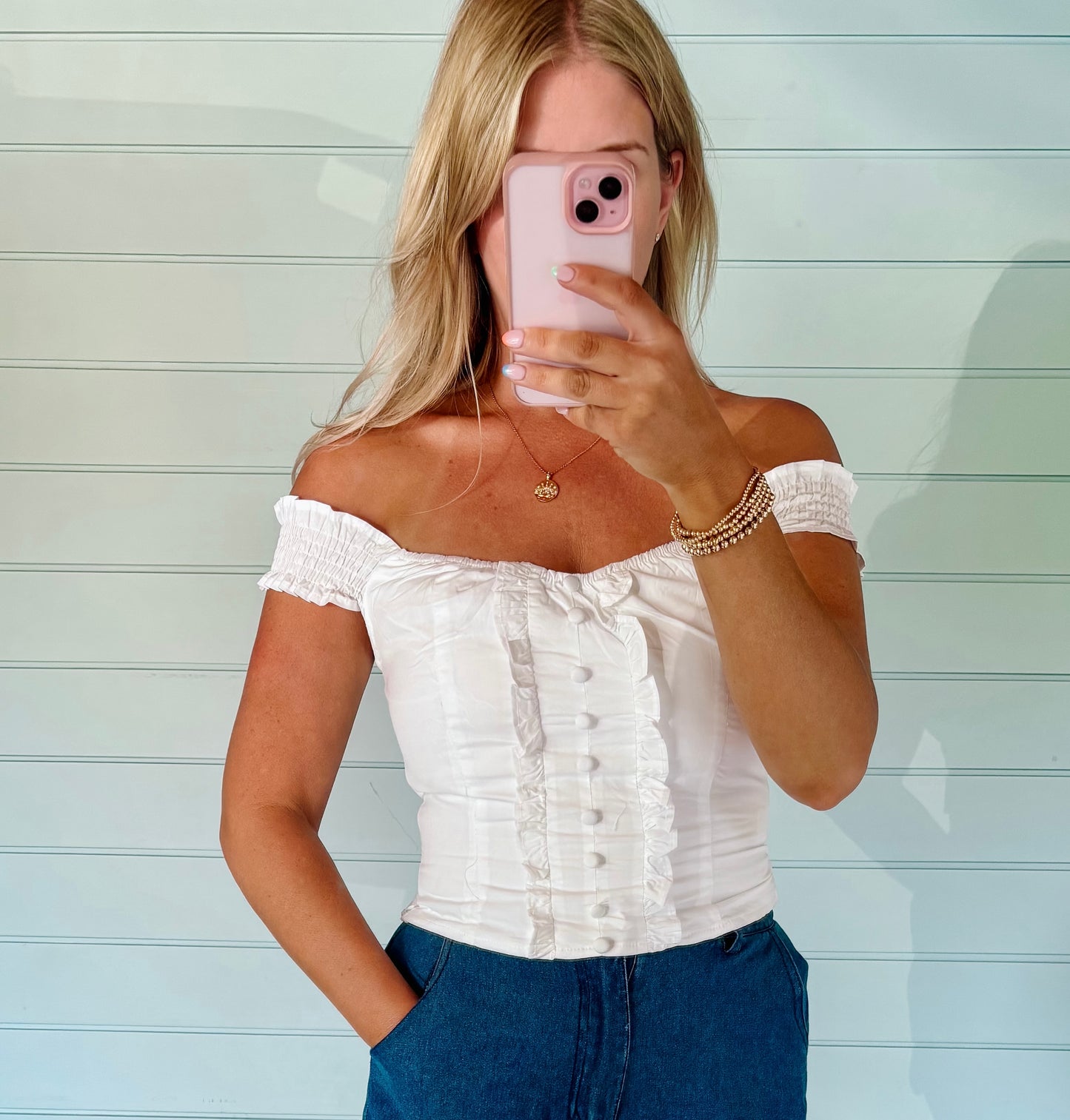 Corset button top