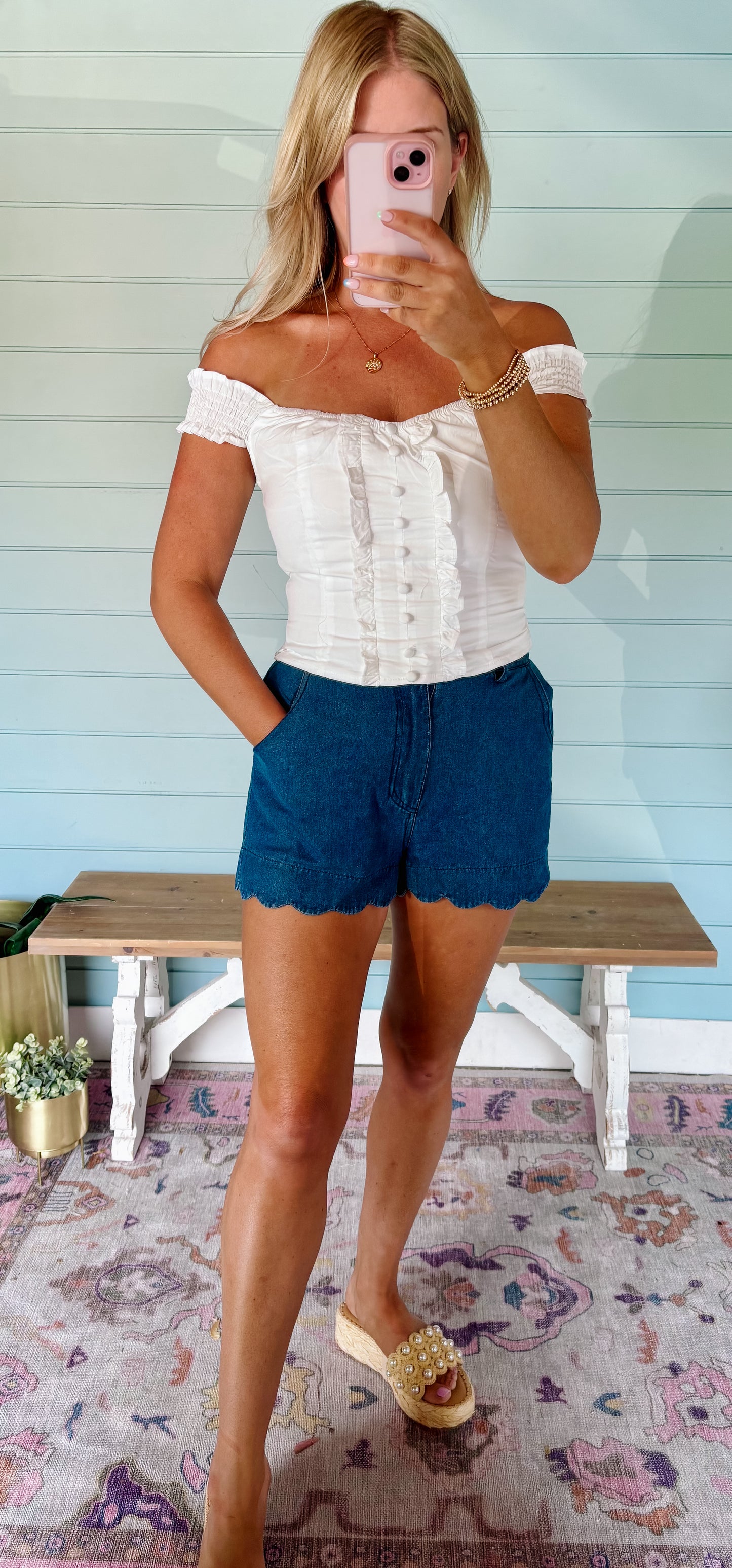 Corset button top