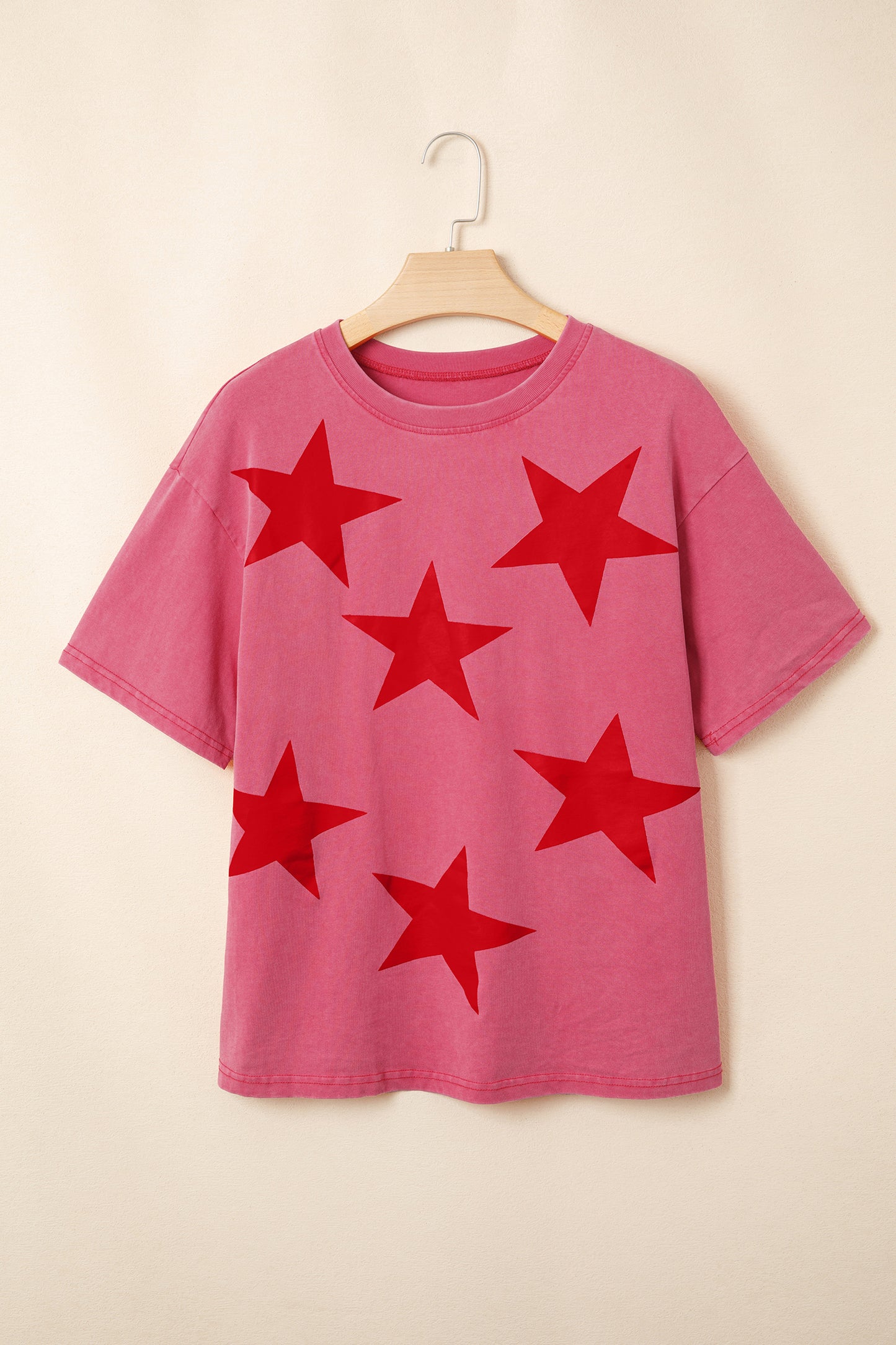 Red Independence Mineral Wash T Shirt