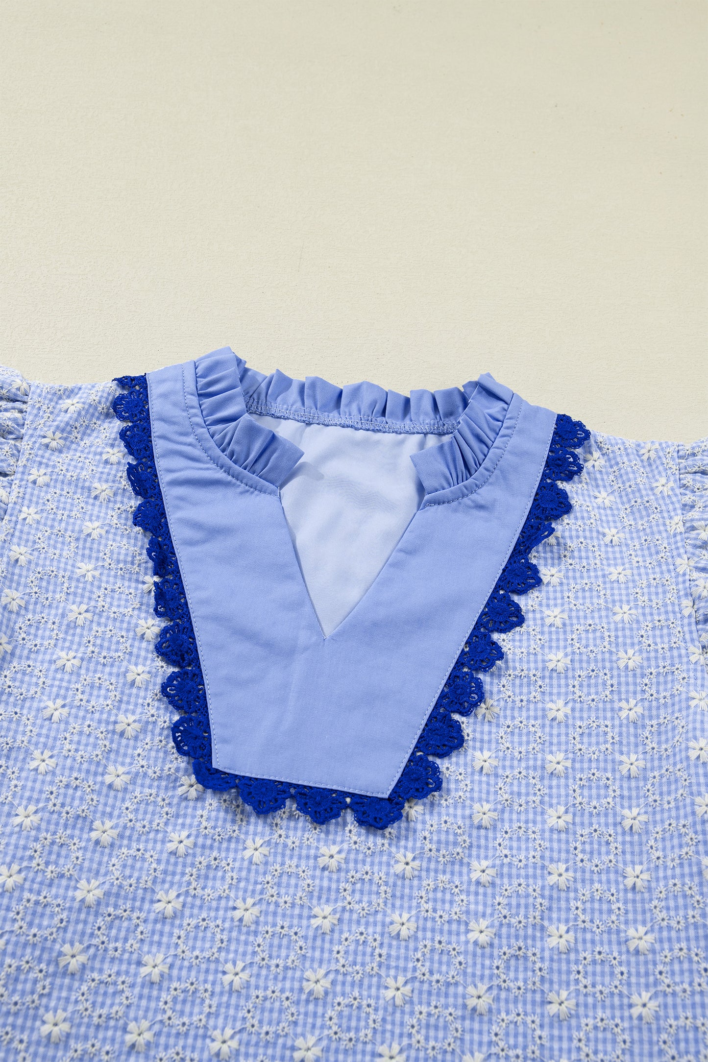 Beau Blue Eyelet Blouse