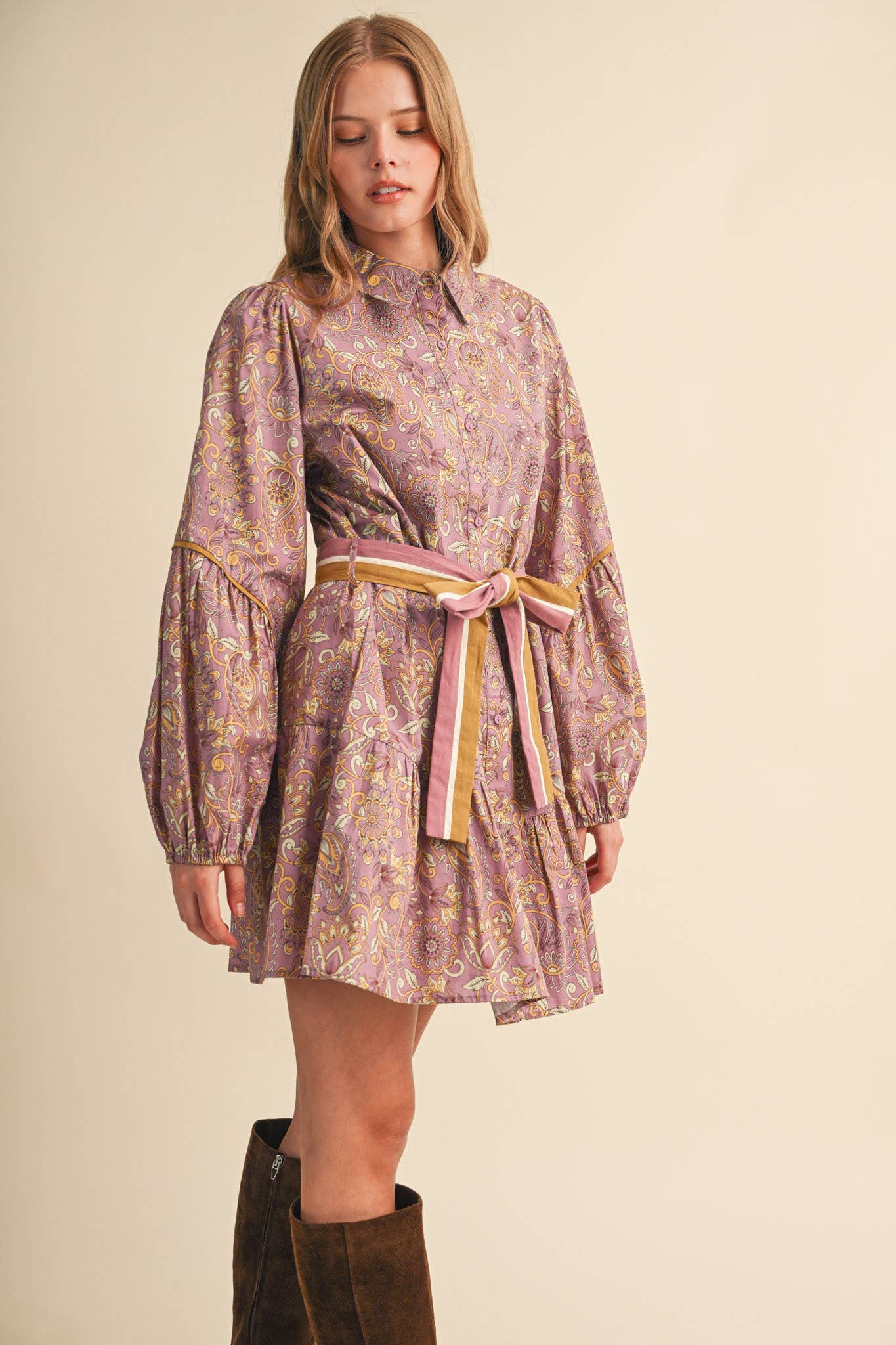 Paisley mini dress