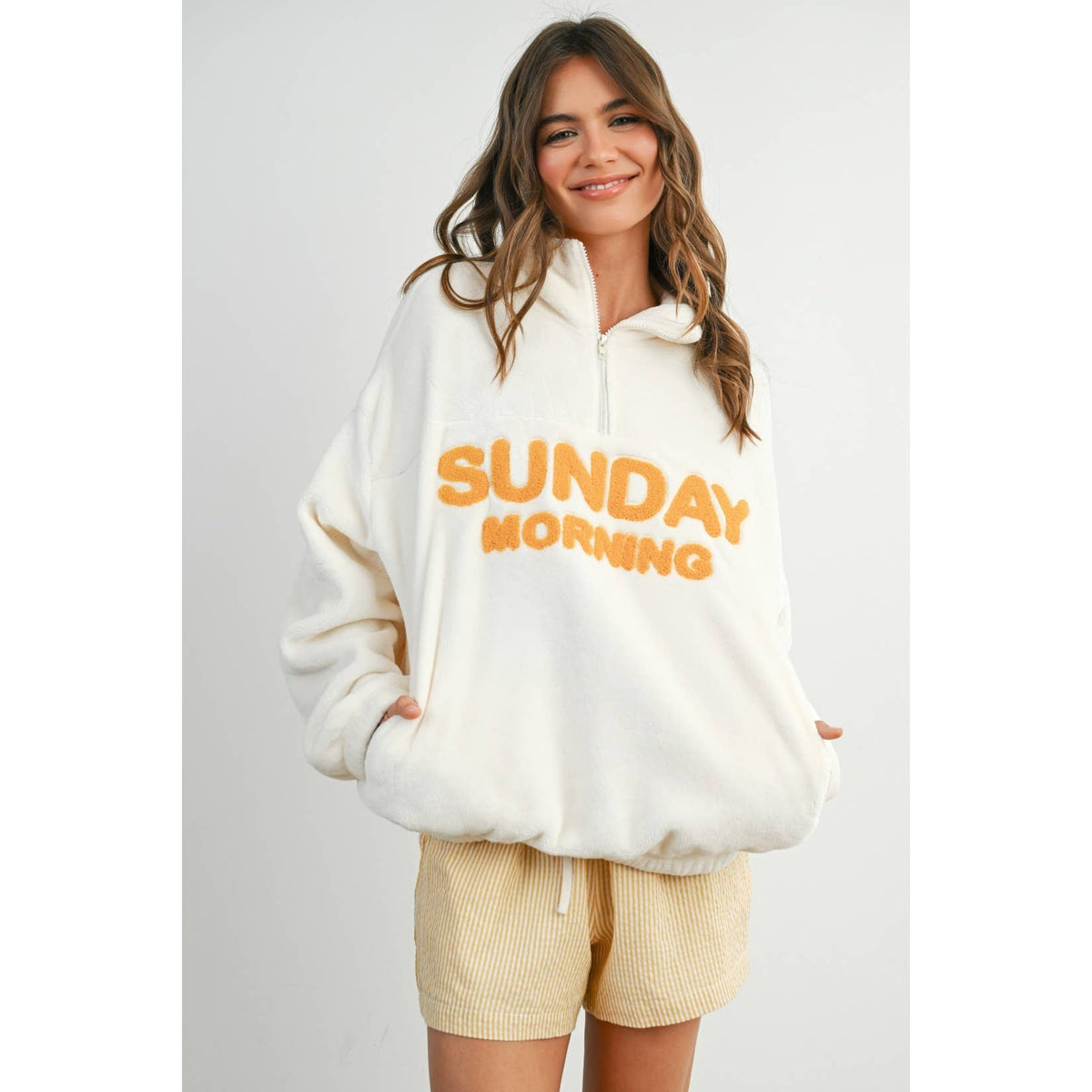 Sunday Morning Half-Zip Pullover Sweatshirt