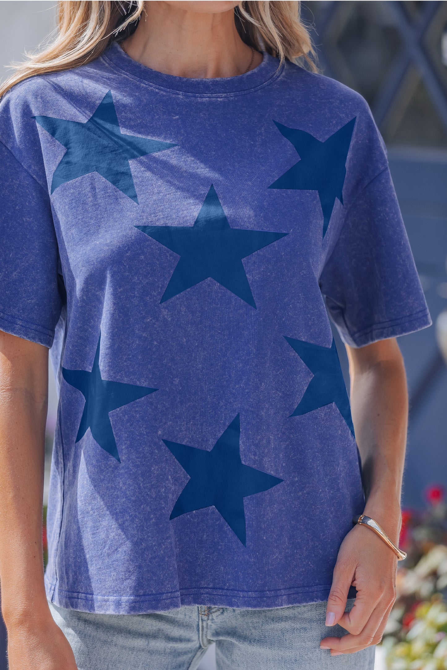 Blue Independence Mineral Wash Shirt