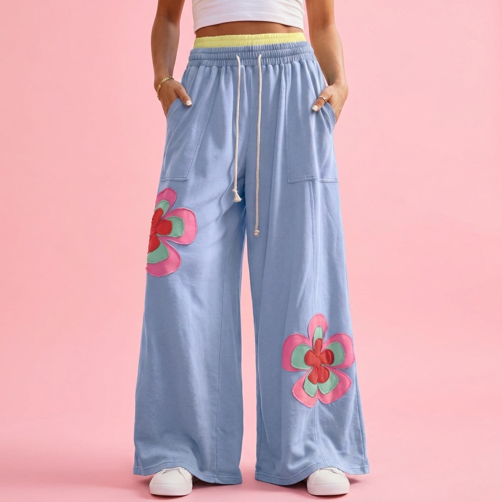 Flower Patch Wide Leg Lounge Pants