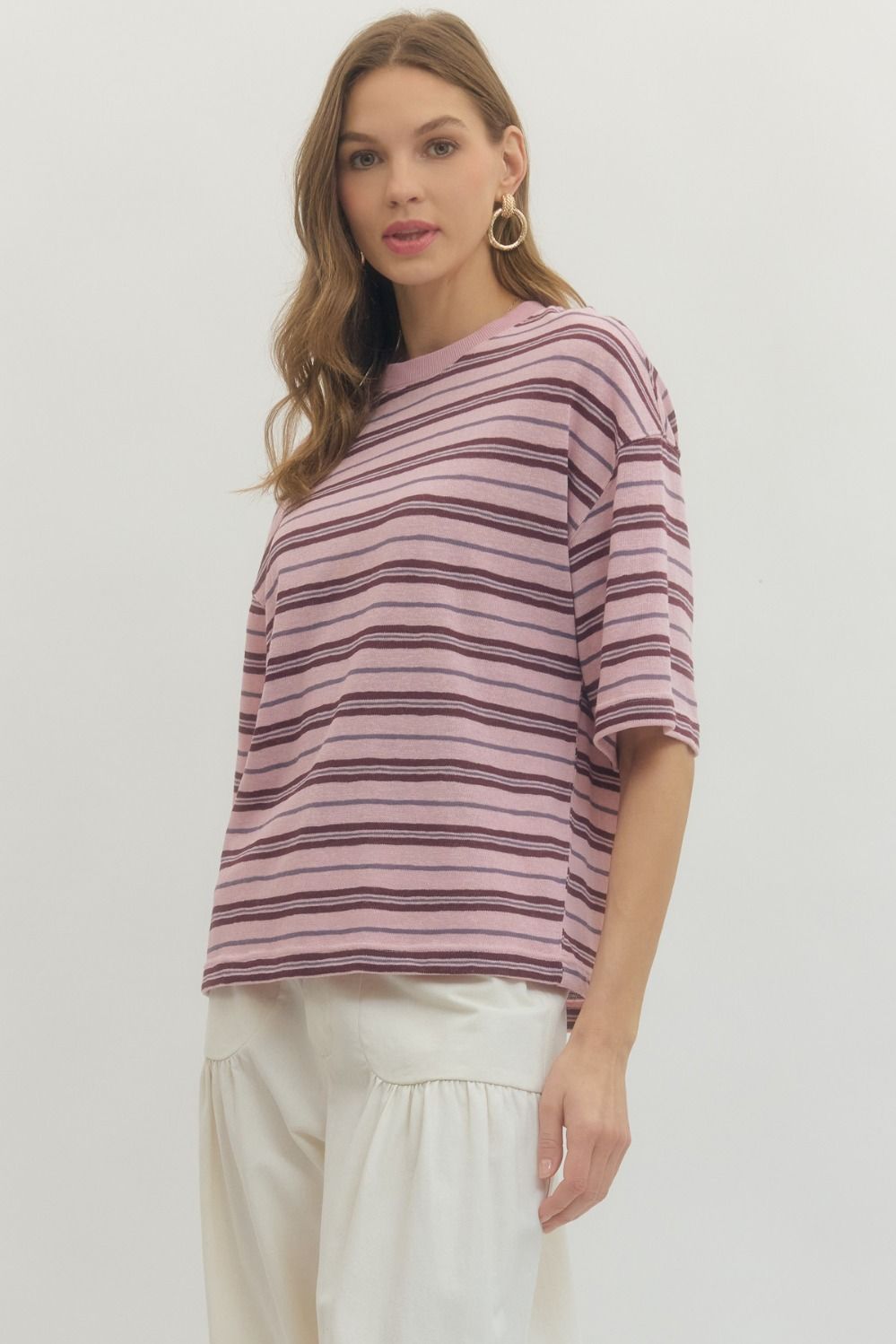 Blush Hour Striped Top
