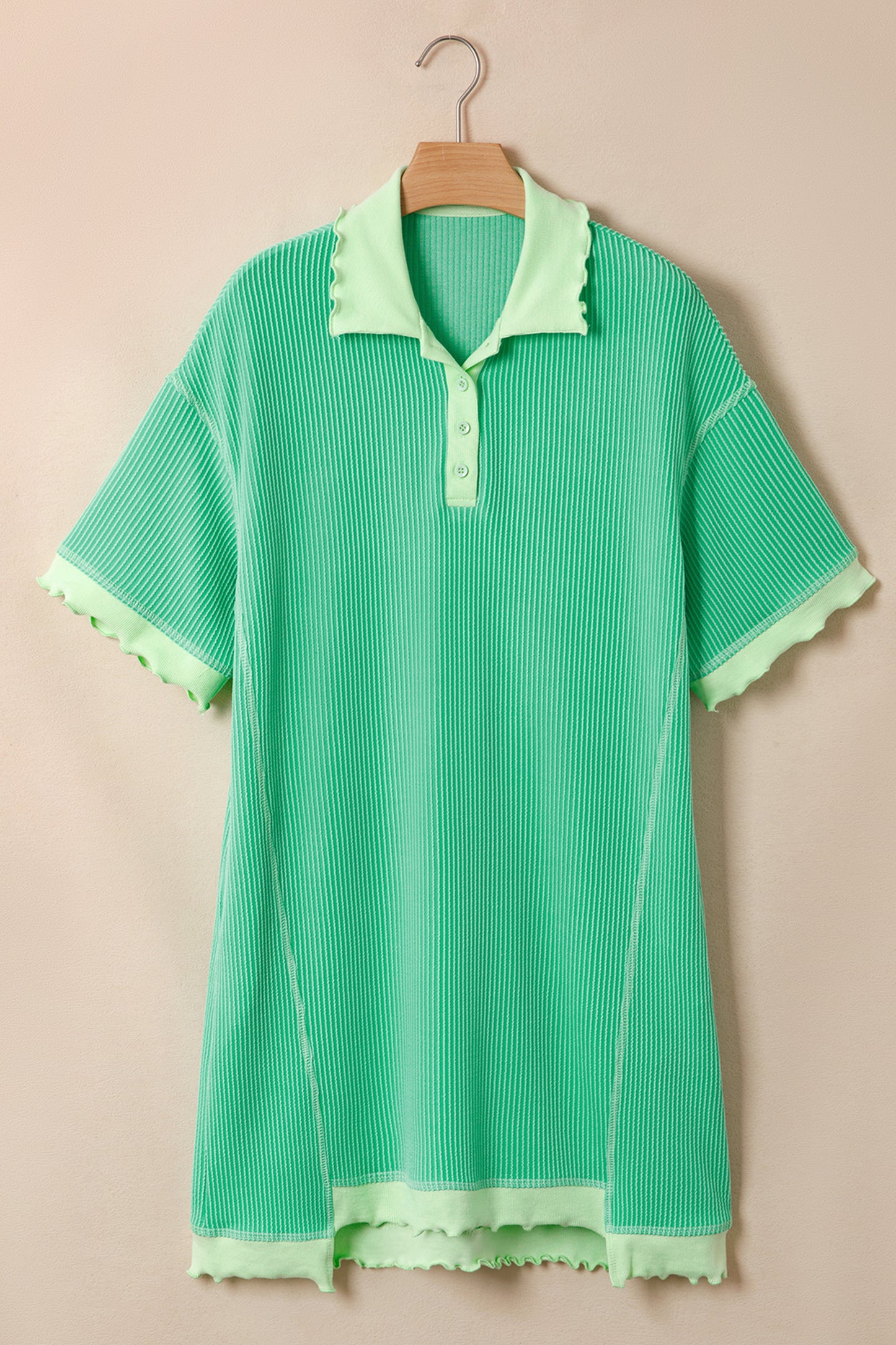 Mint Green Oversize Shirt Dress