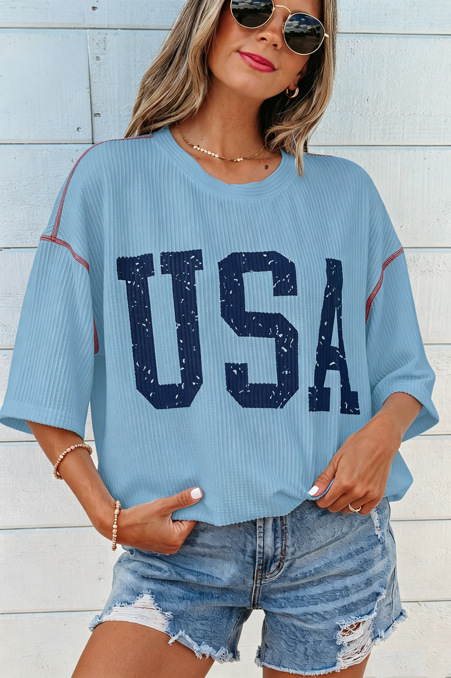 Beau Blue USA Top