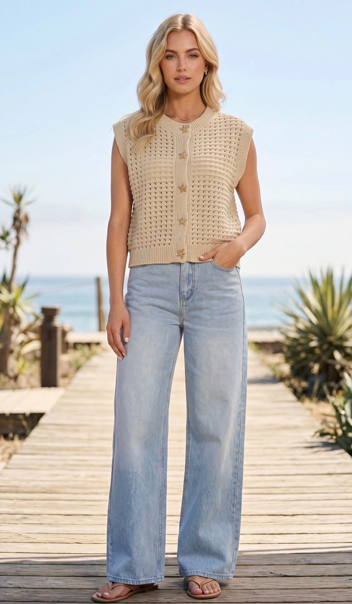 Coastal Starfish Sweater Vest