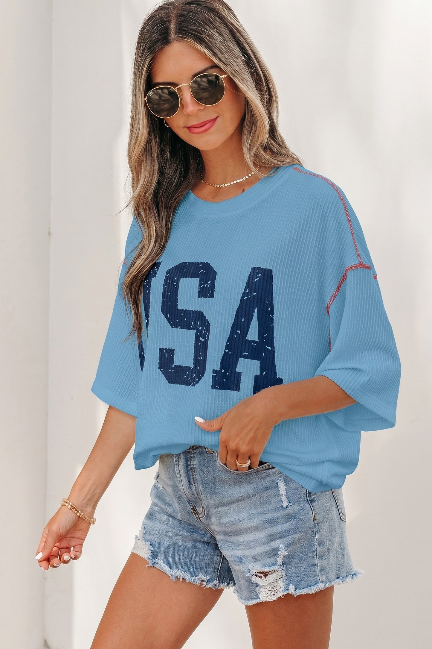 Beau Blue USA Top
