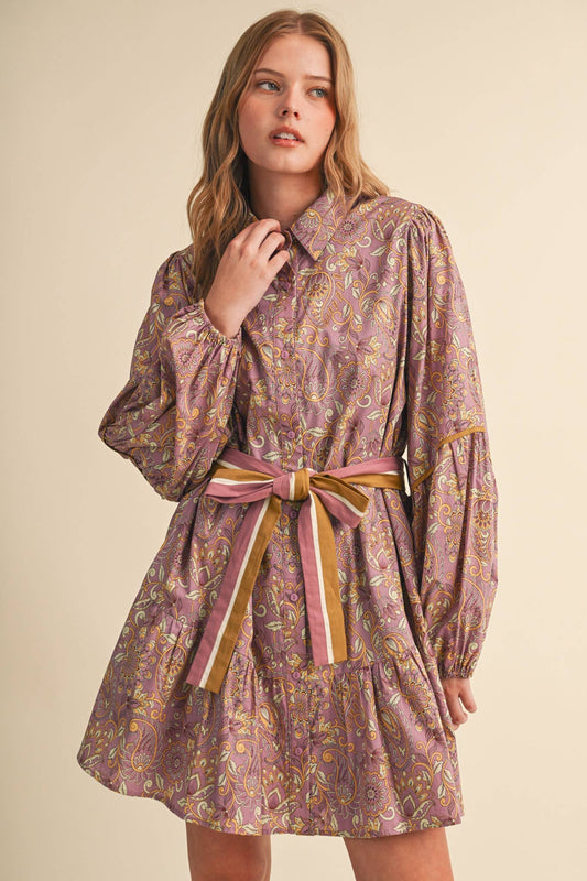 Paisley mini dress