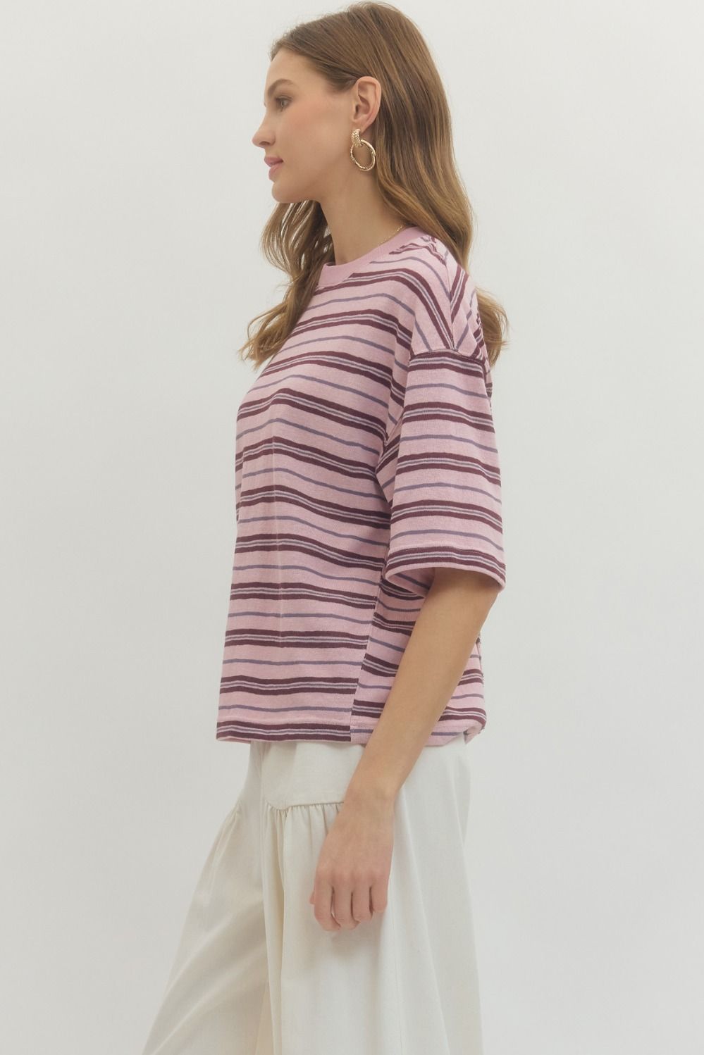 Blush Hour Striped Top