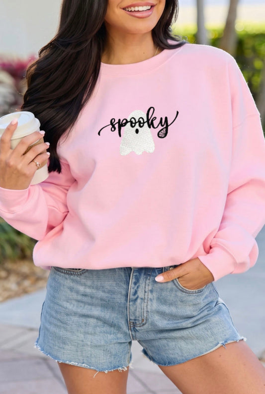 Pretty Spooky Ghost Sweatshirt-pre order ships 9/13