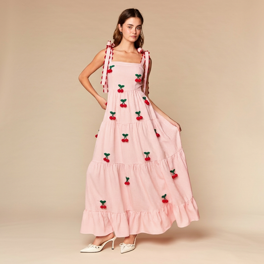 Cherry Picking Maxi Dress
