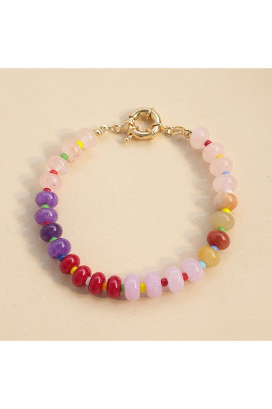 Rainbow Rose Quartz Bracelet