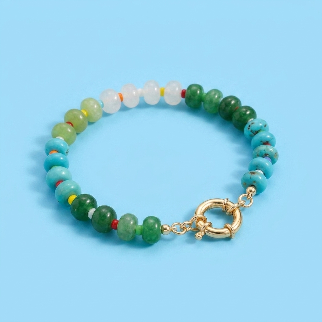 Coastal Jade Beaded Bracelet