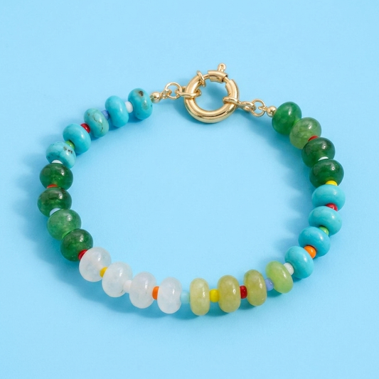 Coastal Jade Beaded Bracelet