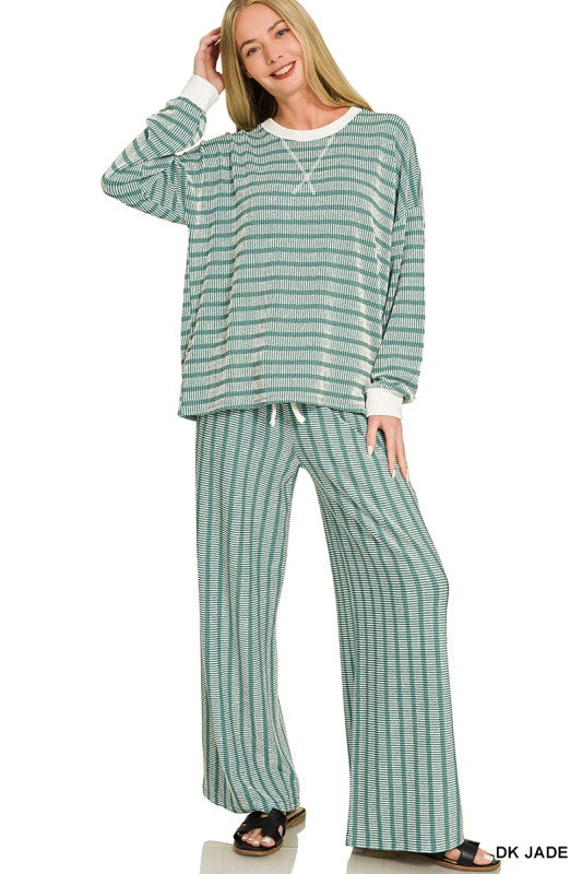 Easy Does It Striped Lounge Set