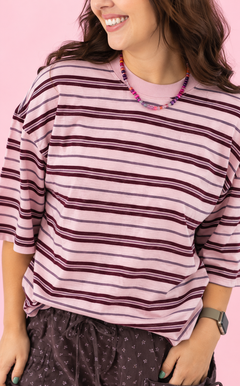 Blush Hour Striped Top
