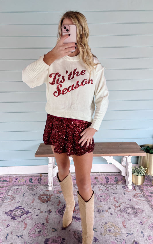 Tis the season sequin sweater
