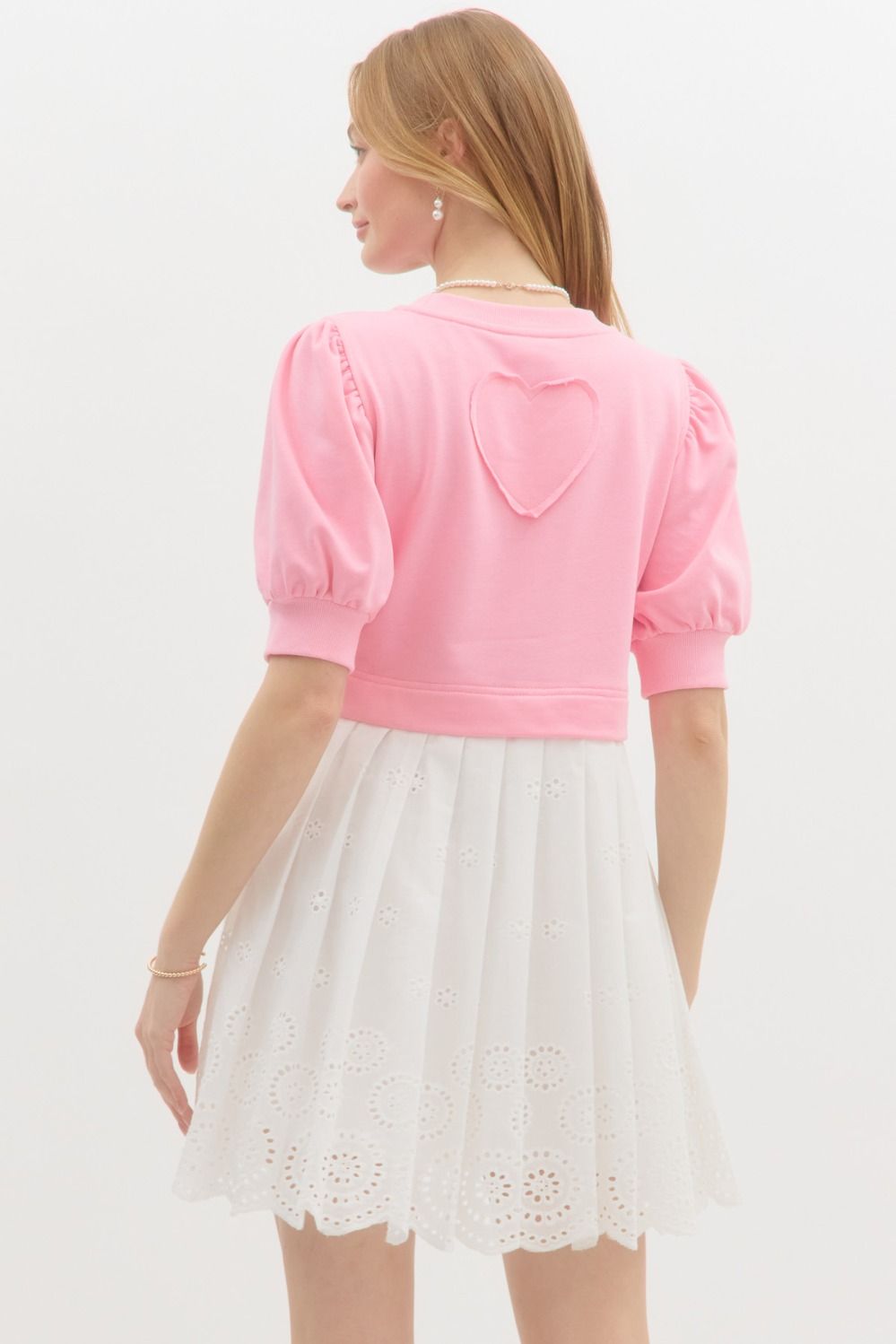 Eyelet heart  dress