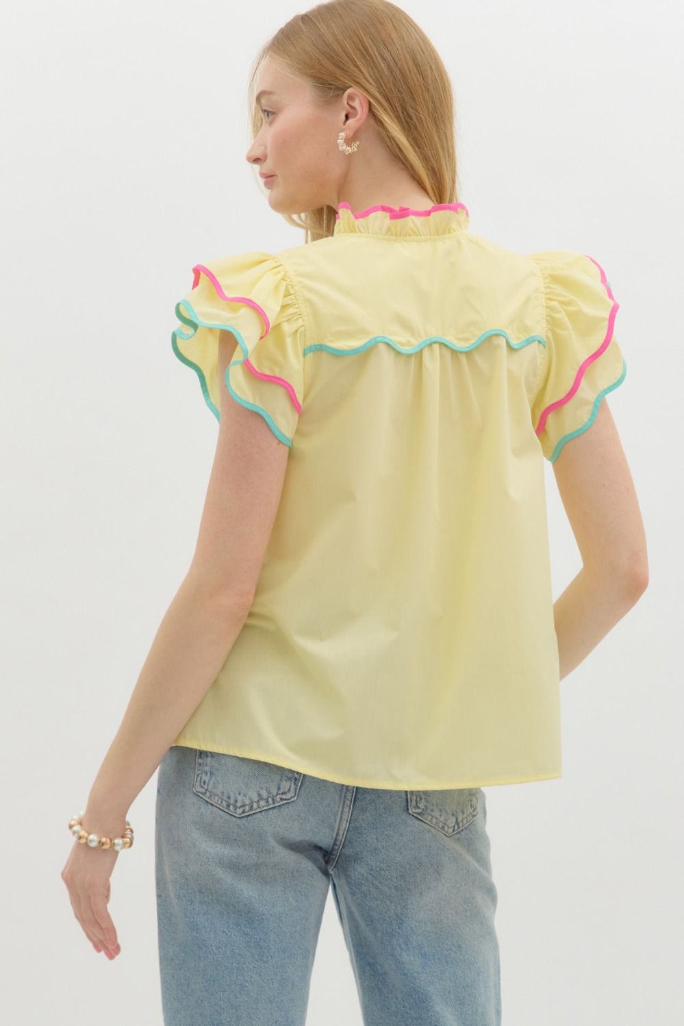 Lemon Ric rac top
