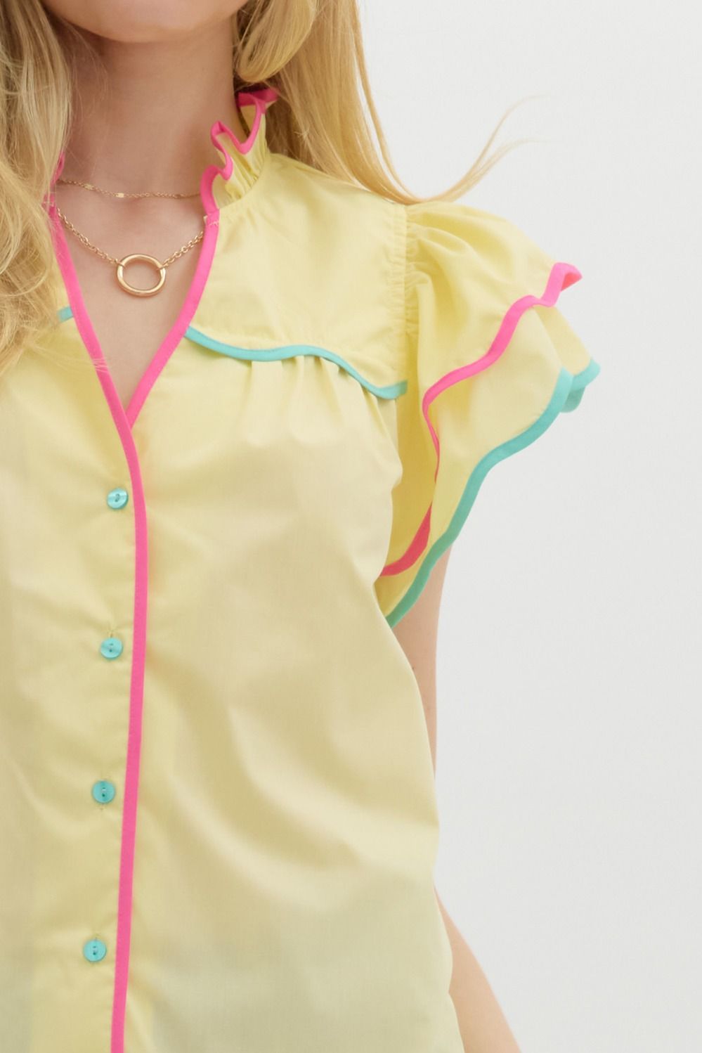 Lemon Ric rac top