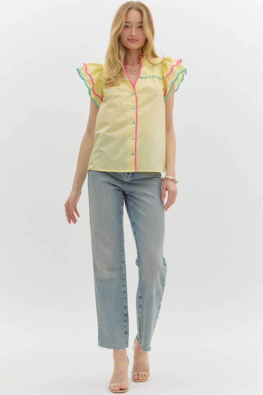 Lemon Ric rac top
