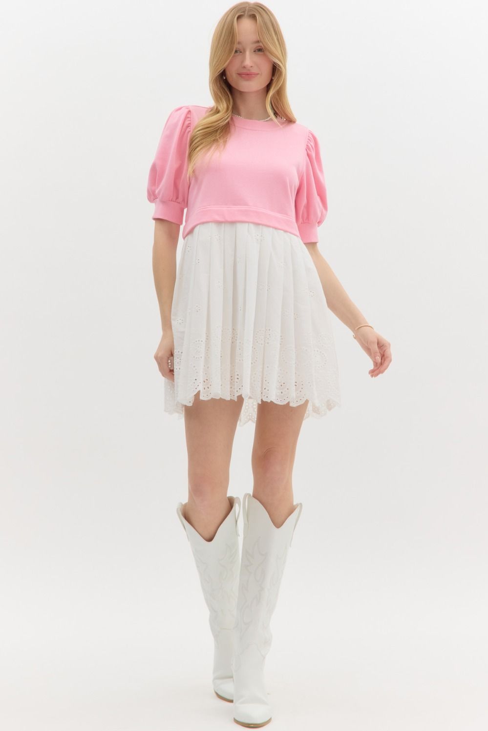 Eyelet heart  dress
