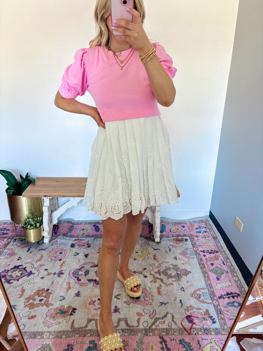 Eyelet heart  dress