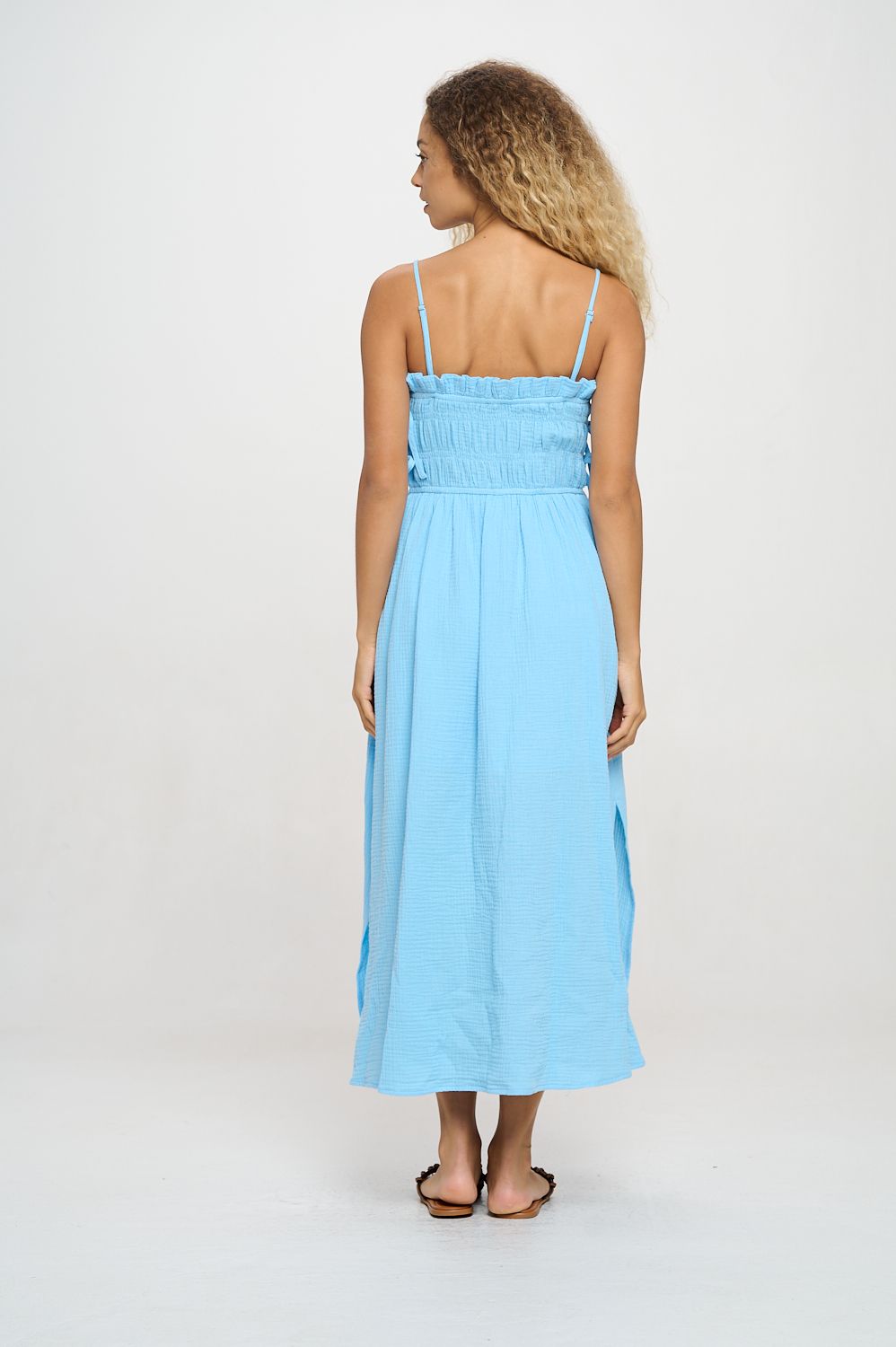 Meet me in Santorini sky blue dress