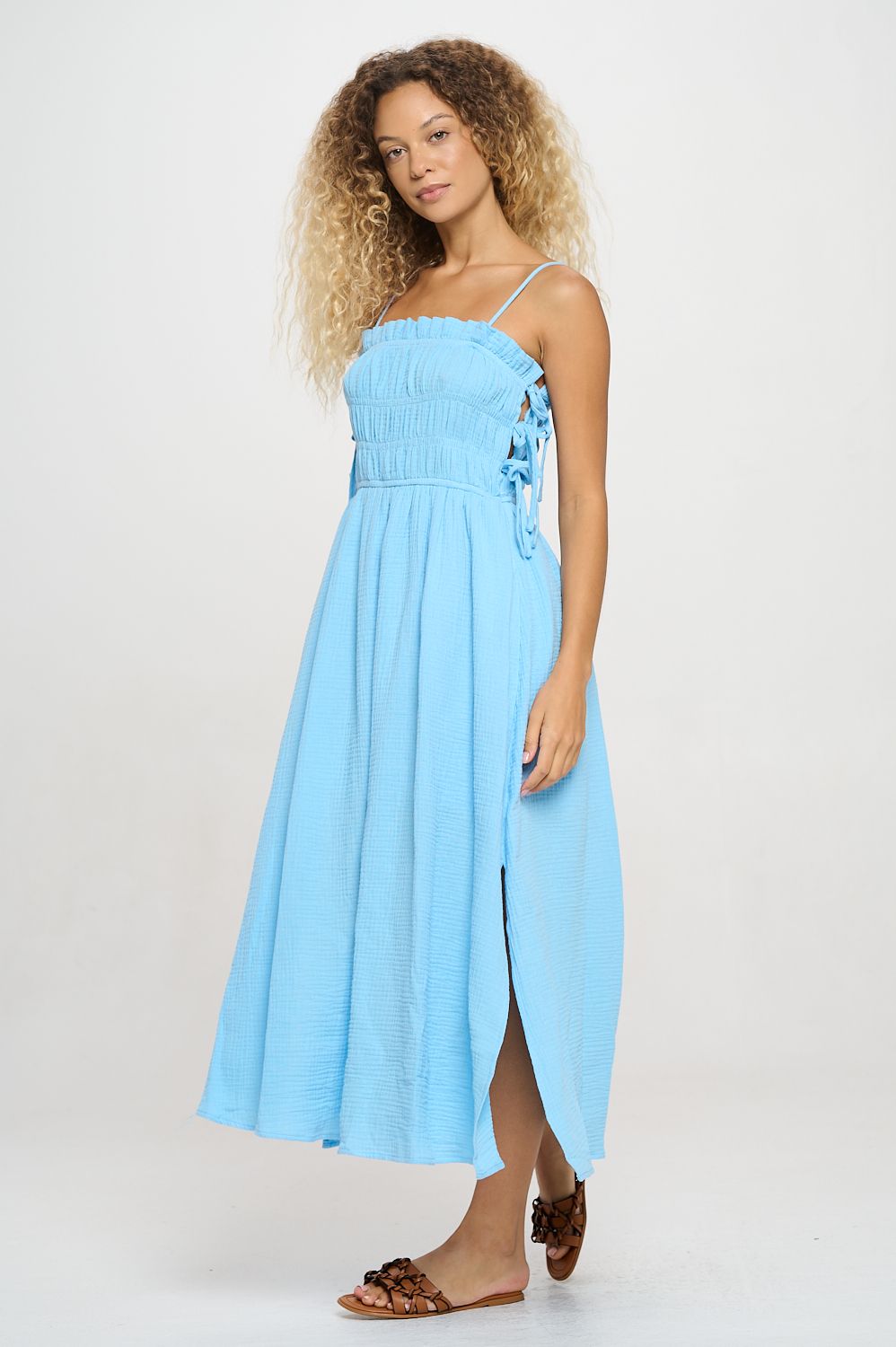 Meet me in Santorini sky blue dress