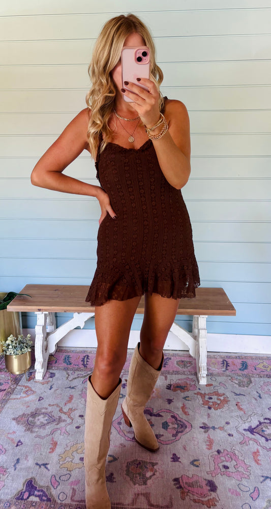 Lace romper  dress