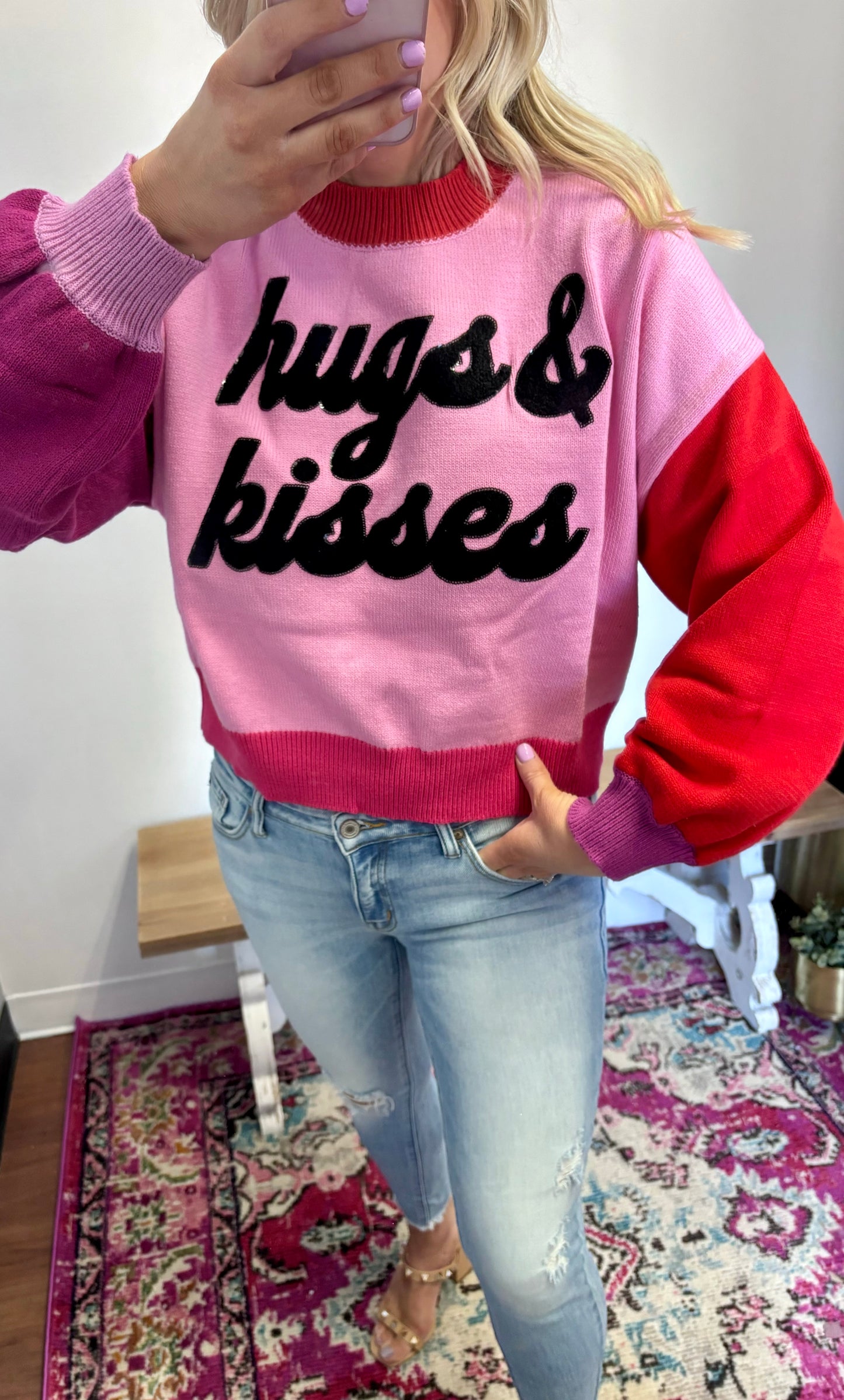Hugs and kisses sweater queen of sparkles