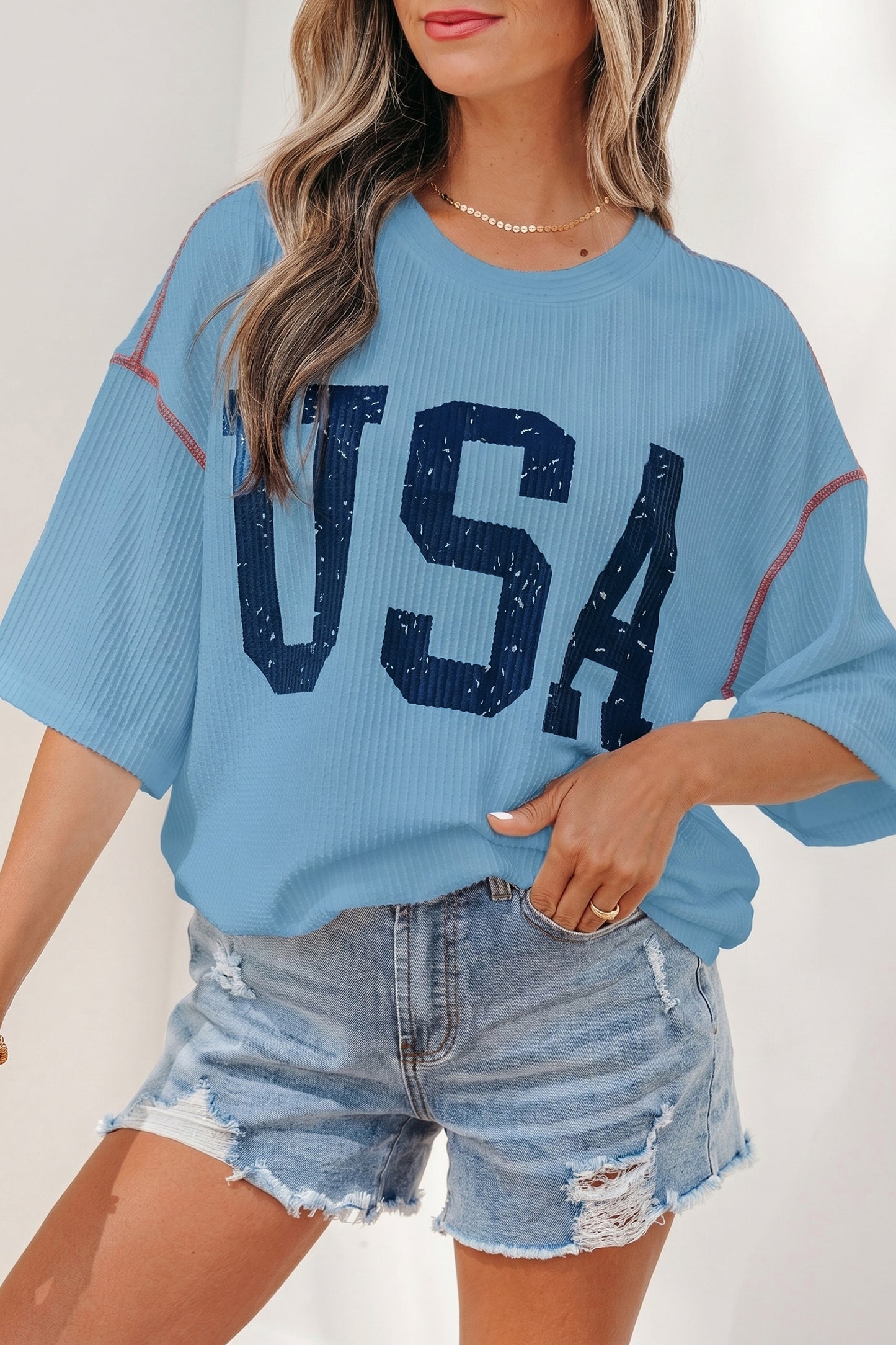 Beau Blue USA Top