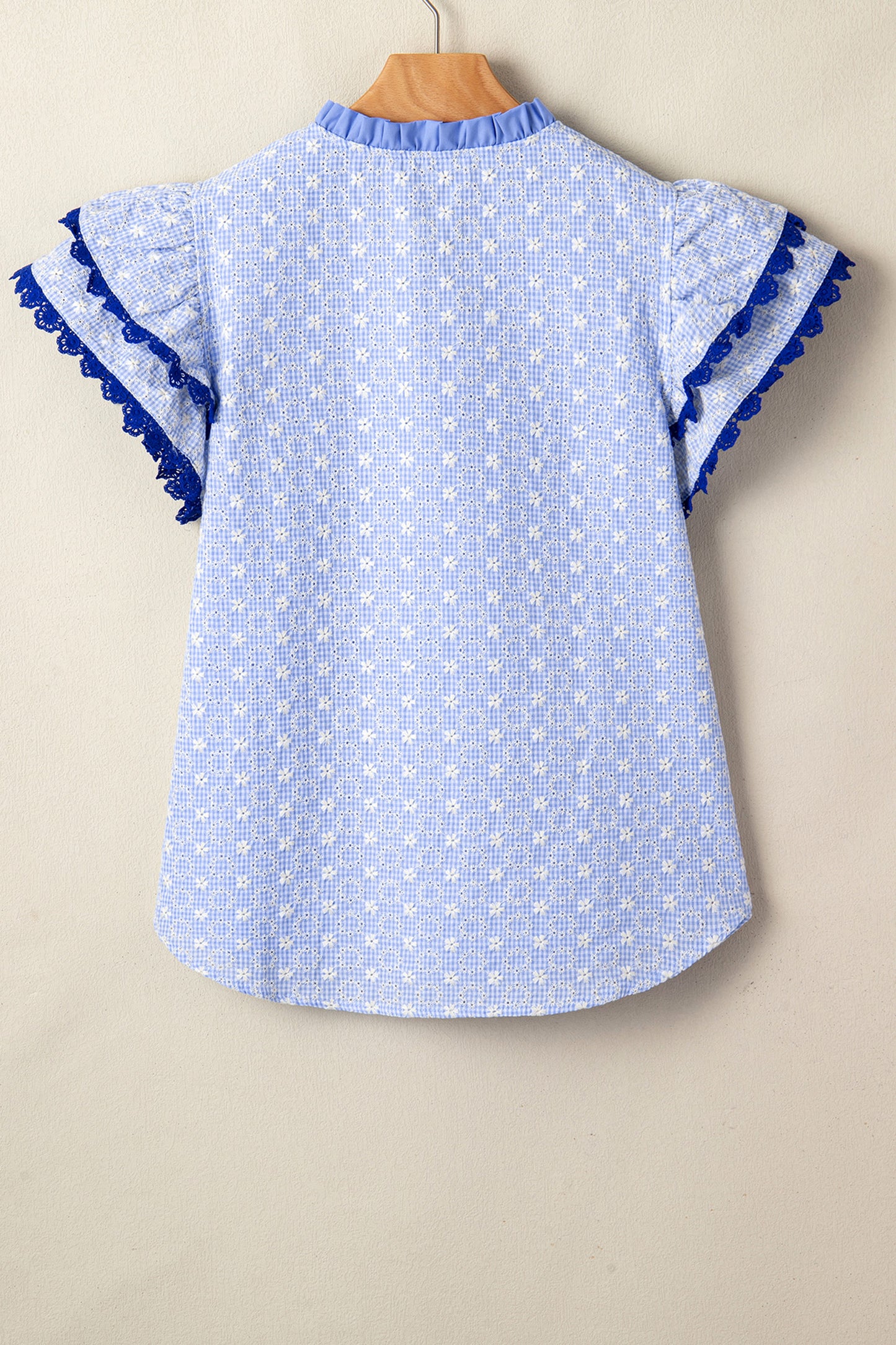 Beau Blue Eyelet Blouse