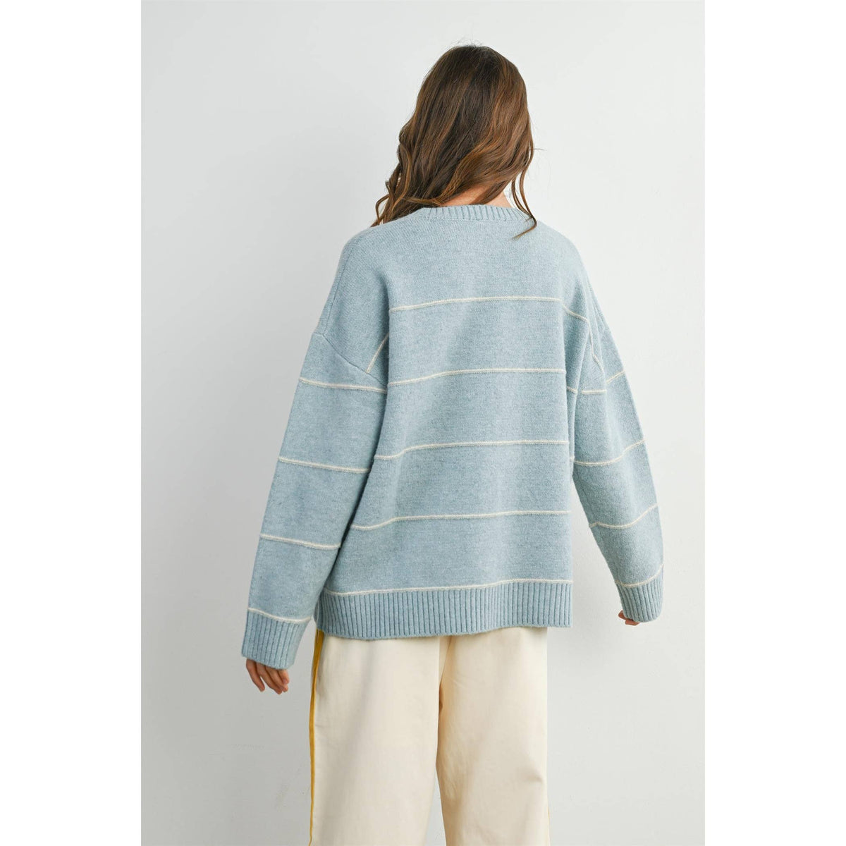 Striped Wide-Leg Drawstring