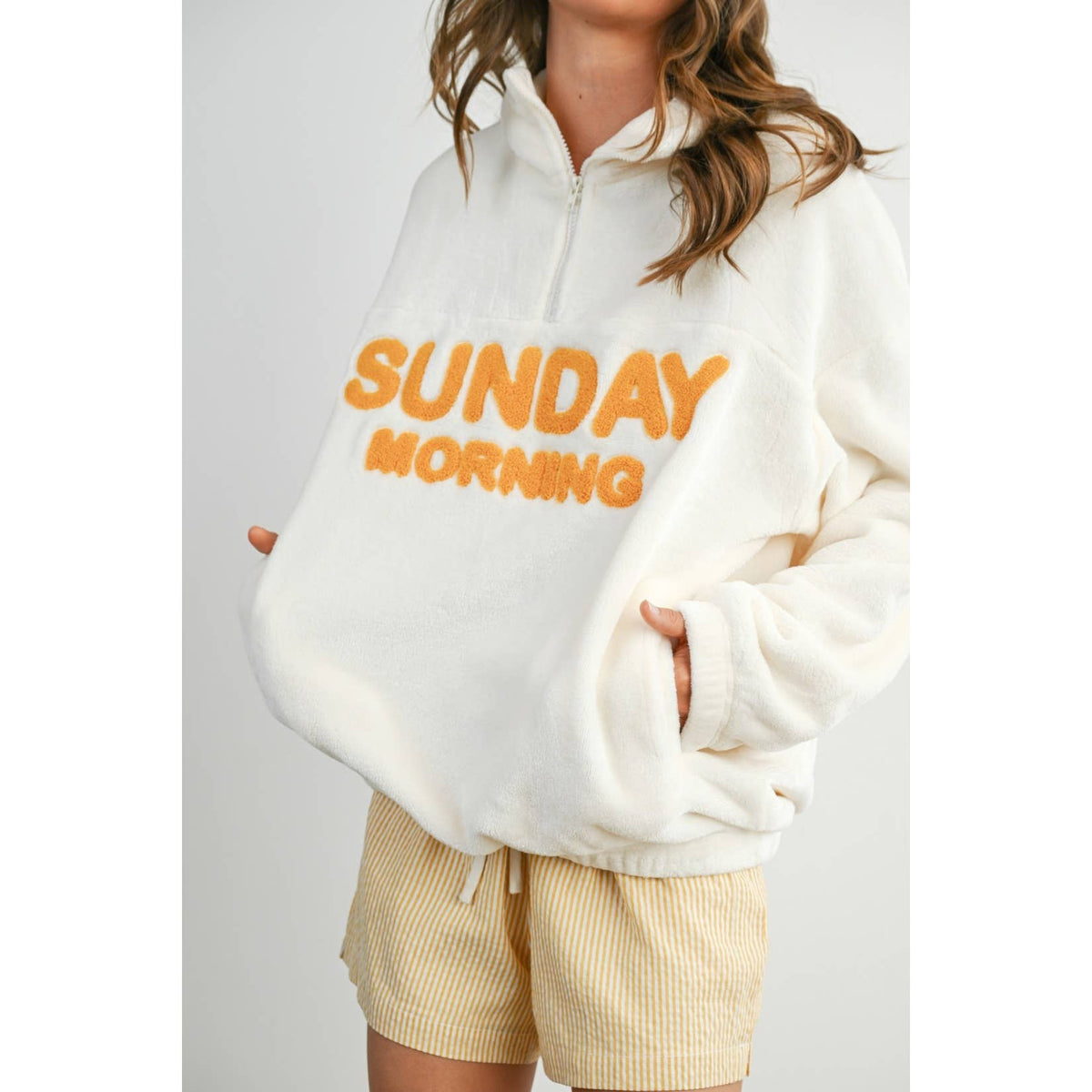 Sunday Morning Half-Zip Pullover Sweatshirt