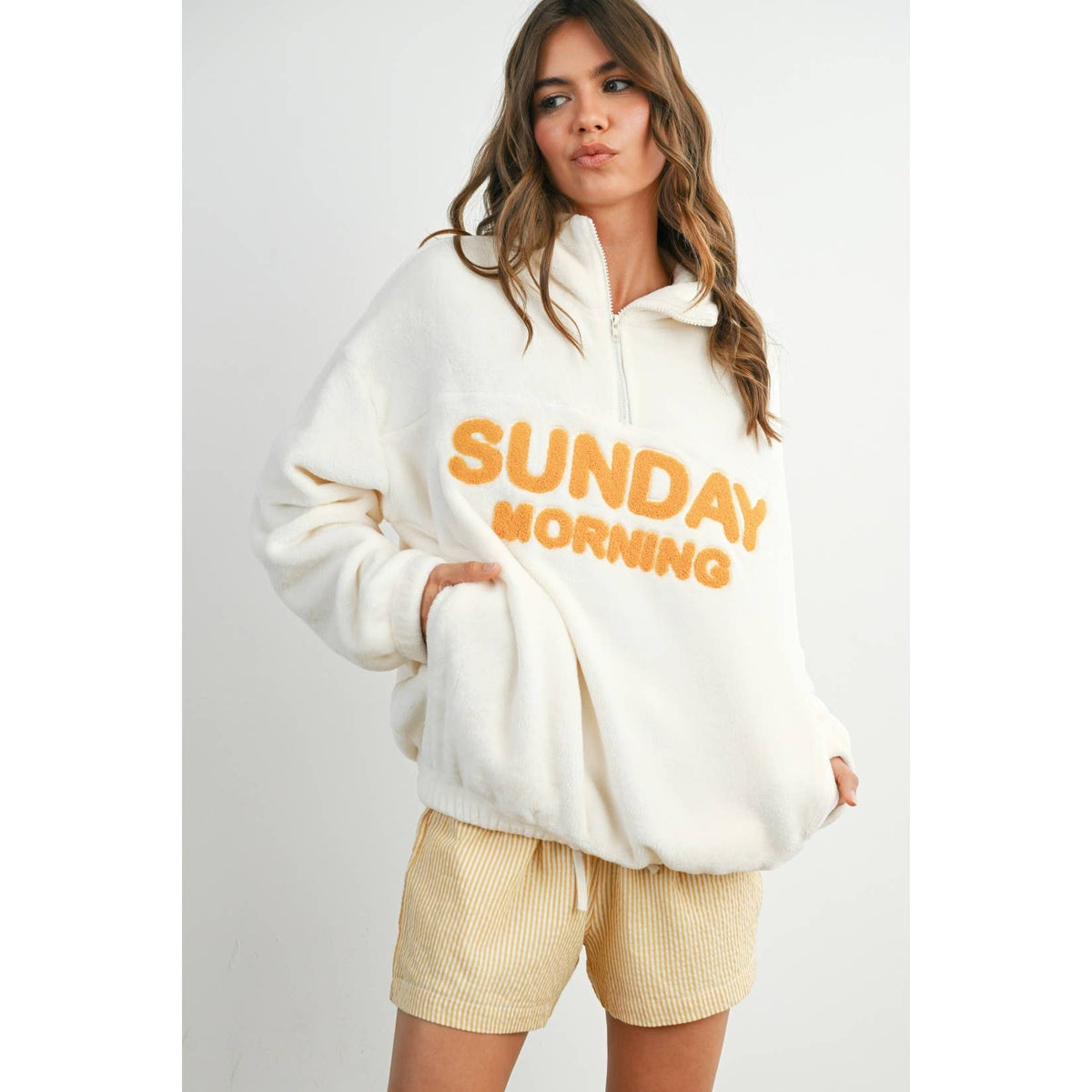 Sunday Morning Half-Zip Pullover Sweatshirt