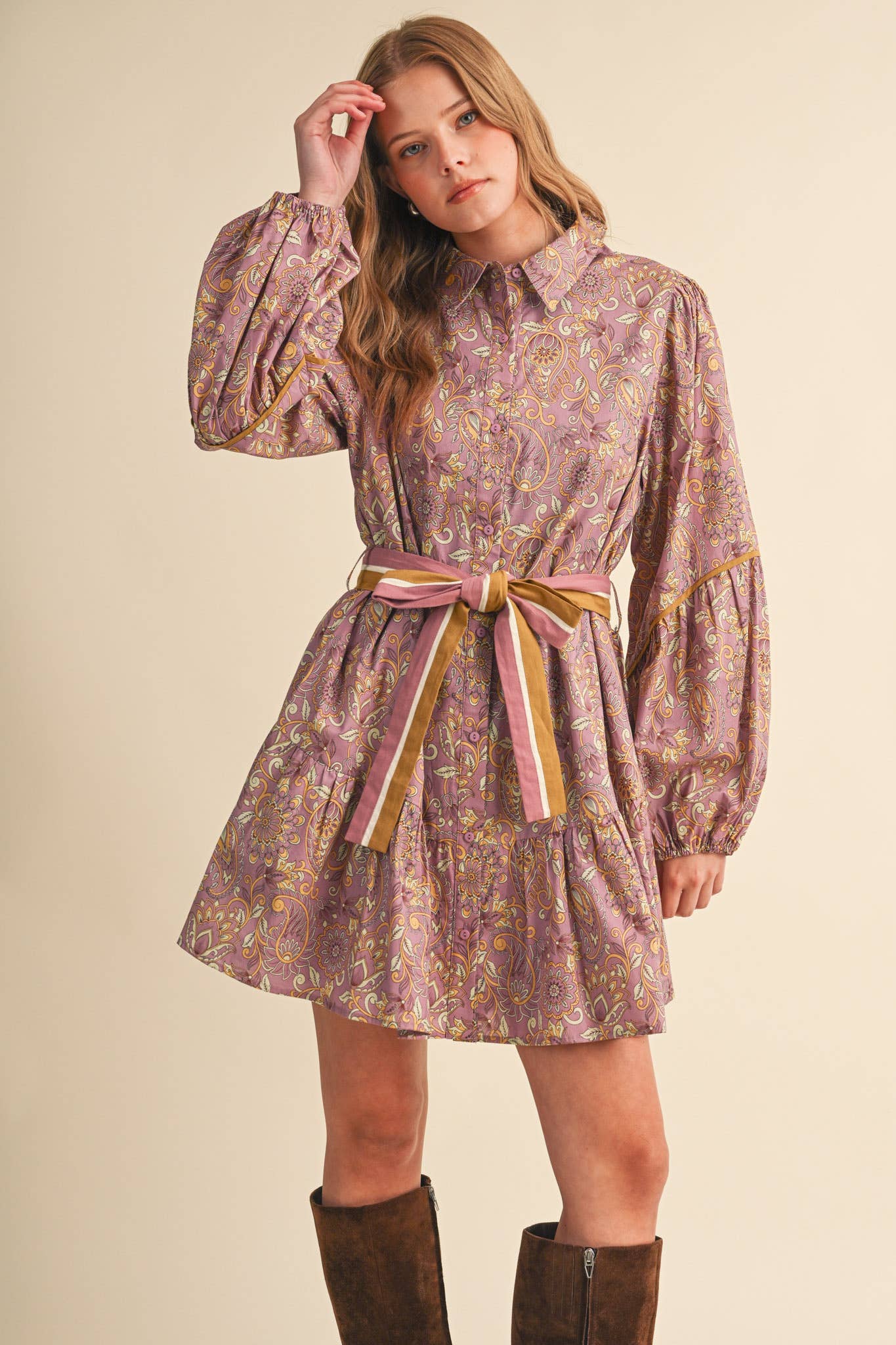 Paisley mini dress