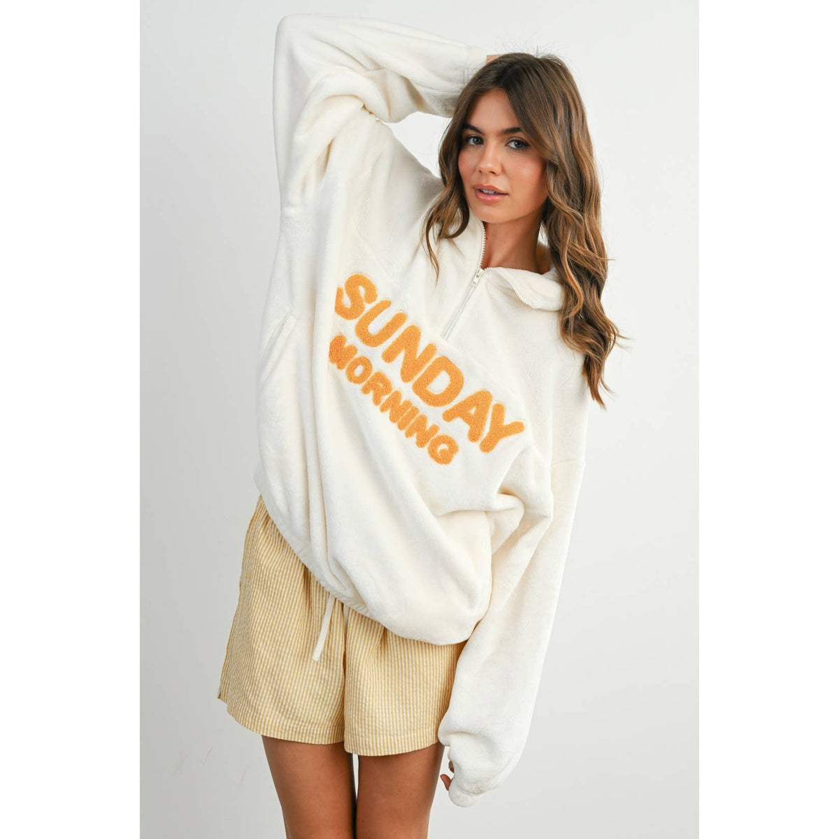 Sunday Morning Half-Zip Pullover Sweatshirt